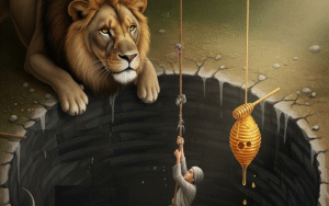 Imam Ghazali Story: a lion and man in a hole