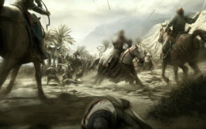 The Battle of Badr A Turning Point in Islamic History, A fighting moment in horse