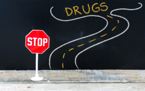 Visual representation of the strict prohibition of drugs in Islam (Haram).